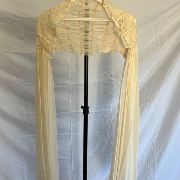 Celebrity Designer PaperBag Princess Custom 1940s Silk Champagne Wedding Dress! - Picture 12 of 13